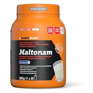 NAMEDSPORT SUPERFOOD NAMED SPORT Maltonam 500g Maltodestrine in Polvere | Glutammina, BCAA, Vitamina B6 | 2:1 Carboidrati + Aminoacidi | Maltodestrine e Fruttosio 2:1 | Integratori Sport Ciclismo e Corsa | Senza Glutine