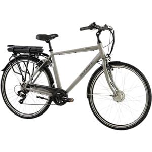 F.lli Schiano E-Moon, Bici Elettrica da Città 28 Inches per Adulti, 36V 13Ah Batteria Rimovibile, Motore 250W 40Nm, City Ebike, Grigio