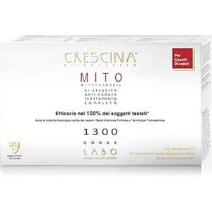 Crescina Transdermic MITO Doppio Trattamento Ri-Crescita e Anticaduta per capelli diradati 1300 Donna 40 fiale (20+20)