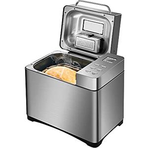 Estabeter Macchina per il pane (macchina per il pane, 650 Watt, 19 programmi di cottura, 1000 g, macchina per il pane automatica con vassoio per il pane+misurazione+misurino+misurino+gancio+erogatore)