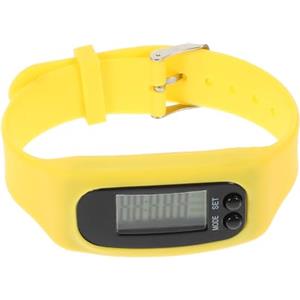 TOVINANNA Contapassi Facile da Usare da Polso Multifunzione Cinturino in Silicone Giallo Portatile e Leggero per Camminare ed Esercizi