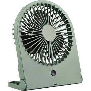 RL LIVE YOUR LIGHT Reality Leuchten Breezy R044-49 - Ventilatore da tavolo in plastica, 2 Watt, funzionamento a batteria, USB-C, 3 livelli