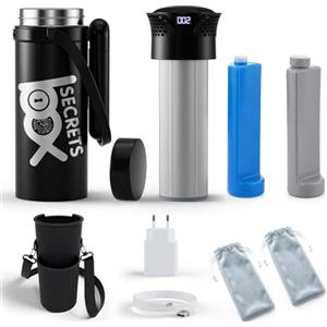 Home Care Wholesale Insulina Frigorifero Elettrico, 8 - 9 Pens Grande Capacità Farmaci Frigorifero per Viaggio, 2 - 8 °C USB Insulina Cooler con Pan di Raffreddamento, Mini Insulina Frigorifero Approvato TSA