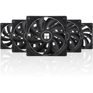 THERMALRLGHT Thermalright TR Ventola di raffreddamento CPU TL-C12C X5,ventola nera per PC con velocità di rotazione 1550 giri/min,raffreddamento del computer da 120mm,ventola di controllo PWM per chassis e