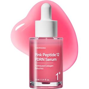 TOSOWOONG Siero Pink Peptide PDRN con 10.320 ppm di DNA di Salmone, 12 Peptidi, Niacinamide, Idratante, Illuminante, Uniformante, Tonificante, Skincare Coreana, 33ml