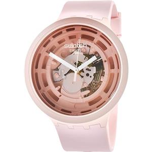 Swatch Analogico SB03P100, Rosa, striscia