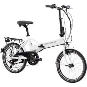 F.lli Schiano E-Sky, Bici Elettrica Pieghevole 20 Inches per Adulti, 36V 7.8Ah Batteria Rimovibile, Motore 250W 40Nm, City Ebike, Bianco