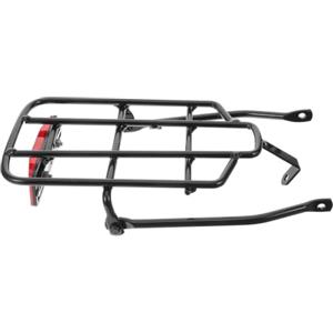 FOMIYES Portapacchi Posteriore per Bici Elettrica Nero in Acciaio, Resistente e Semplice da Montare, per Bici da Strada e Cyclette