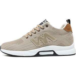 Dasongff Sneakers da uomo con tacco invisibile 6 cm/8 cm/10 cm Taller, Sneakers a maglia alla moda punta rotonda Scarpe sportive ascensore con lacci compensata a piedi palestra corsa Basquet escursionismo