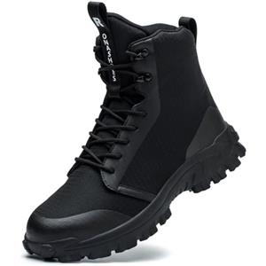 Rona Shoes Stivaletti Antinfortunistici Scarpe Antinfortunistiche Scarpe da Lavoro Antinfortunistiche Comode Leggere Comode Uomo Donna Armor BlackEU 47