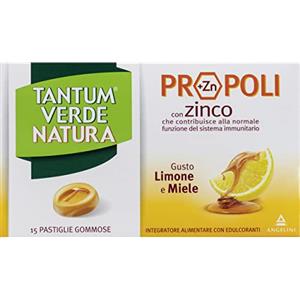 Tantum Verde Natura Propoli, 15 Pastiglie Gommose con Edulcorante