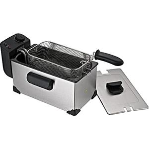 Jocca - Friggitrice ad olio caldo 2200W | Capacità 3 litri | Lavabile rimovibile | Friggitrice piccola | Coperchio in acciaio inossidabile [Classe di efficienza energetica C]