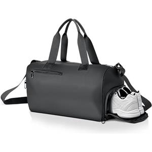 OTraki Borsone Palestra Donna, 40x24x23cm Borsa Palestra Uomo, Borsone Palestra Piccola con Scomparto Scarpe e Design Multifunzionale per Sport e Viaggi, Nero