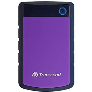 Transcend TS2TSJ25H3P HDD Esterno, 2,50 Pollici, USB 3.0, 2000 GB, Autoalimentato, Viola
