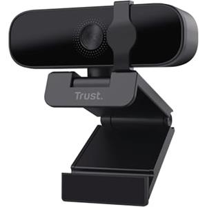 Trust Oran 1080p Webcam PC con Microfono con Filtro Privacy, Fuoco Fisso