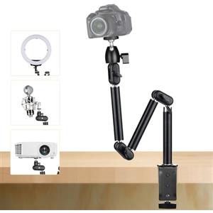 TARION Braccio Articolato Fotocamera con Morsetto - Treppiede da Tavolo Fotocamera Regolabile Braccio Fotografico Scrivania con Adattatore a Vite da 3/8"a 1/4" TKA01-M