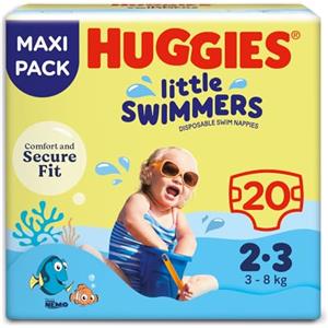Huggies Little Swimmers Pannolini Taglia 2-3 (3-8 kg), Pannolino costumino, Design Disney, 20 Pz