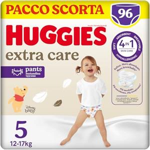 Huggies Extra Care Mutandina,Pannolini Mutandina Taglia 5 (12-17 Kg), Ultra Assorbenti, Design Disney, 96 Pz