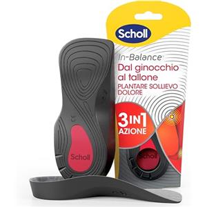 Dr. Scholl's Plantari In-Balance Sollievo Dolore - Everyday dal Ginocchio al Tallone, Taglia M (40-42), Per Uomo e Donna, Per tutti i tipi di scarpe