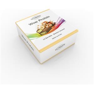 Ultimate Italia - Wow protein - gusto Banana Caramel - barretta con il 26% di proteine - 12 pz da 30g