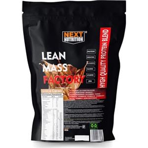 next nutrition Proteine Aumento Massa Muscolare Gainer LEAN MASS FACTORY Gr 1000 Gusto Vaniglia Con Creatina Glutammina Taurina ZMA Vitamine Senza aspartame Recupero Muscolare