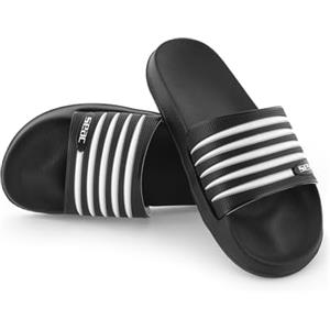 SEAC Zebra, Ciabatte Sportive per Piscina e Spiaggia , Bianco/Nero, 38