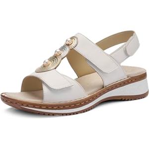 ARA Hawaii, Sandali Donna, Argento Platino Bianco, 43 EU