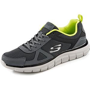 Skechers Track - Scarpe Running Uomo, Grigio (Charcoal/lime), 39 EU