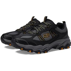 Skechers Men's Stamina at Trekking Low Cut, Black Synthetic Mesh Charcoal Trim, 39.5 EU