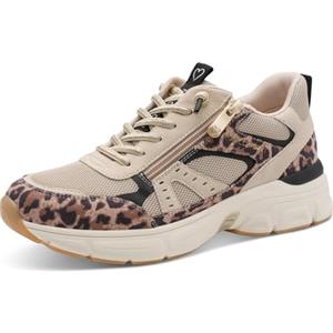 MARCO TOZZI Donna Sneaker Morbida Soletta Feel Me Estraibile Morbida Fodera Interna Moderno, Beige (Leo Beige Comb), 41 EU
