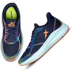 Vector X Reflector Running/Jogging Shoe for Mens And Boys (Navy, Size: EU 40, UK 6, US 7) | Material: Ethylene Vinyl Acetate | Lace-Up | Leight Weight