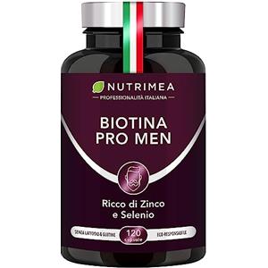 Laboratoires Nutrimea Biotina Pro Men per Capelli e Barba | 120 capsule | Nutrimea