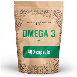 CDF Sports & Health Solutions Capsule Omega 3 Olio di Pesce - 400 Capsule ad Alto Dosaggio Qualità Speciale - 1000mg di Acidi Grassi Omega 3 per Capsula - Qualità Capsule Olio di Pesce