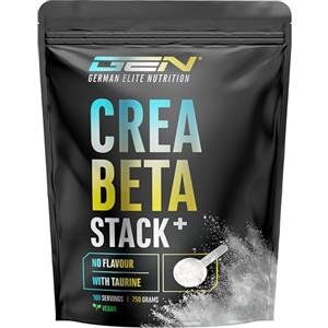 GEN GERMAN ELITE NUTRITION Creatin Beta Alanin Stack - 750 g polvere - creatina monoidrato + beta alanina + L-taurina - creatina micronizzata di alta qualità - dosaggio ottimale, vegano