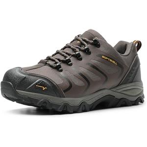 NORTIV 8 Scarpe da Trekking Uomo,Marrone/Nero/Marrone Chiaro,46