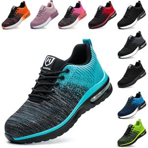 Baofular Scarpe Antinfortunistiche Uomo Donna Leggere Scarpe da Lavoro Comode Scarpe Sicurezza Antiscivolo Traspiranti Grigio 47 EU 285