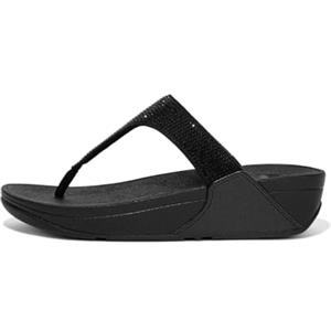 Fitflop Sandali con zeppa Lulu da donna, tutto nero, 39