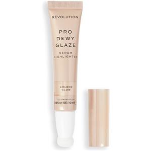 Revolution Beauty London Revolution Pro, Dewy Glaze Serum Highlighter, Lightweight & Blendable, Illuminating Formula, Golden Glow, 12ml