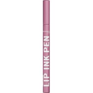 Rimmel London, Thrill Seeker Lip Ink Pen, 200 Pink Candy, Rossetto, Lip Tint, Applicatore di precisione a penna, A prova di bacio e no-transfer, Colore modulabile, Formula vegana, 1,7 ml