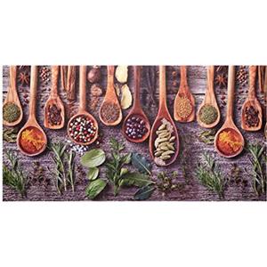 Baroni Home Tappeto Passatoia da Cucina in PVC con Fondo Antiscivolo, Tappeto Cucina Antimacchia Facile da Lavare, Tappeto Passatoia Corridoio, Mestoli 120x60 cm