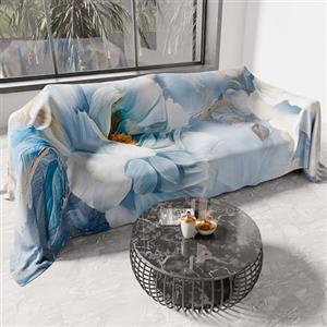 PETTI Artigiani Italiani - Telo Arredo in Microfibra, Copritutto, Copridivano 360x270 cm, Fantasia Floreale 25 13 | Telo Protettivo Lavabile, Copriletto e Copritavolo Multiuso per Divani