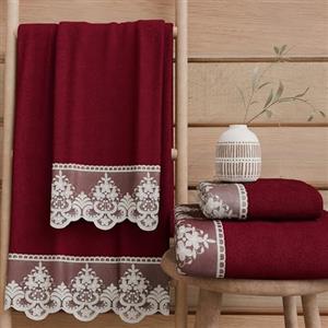 PETTI Artigiani Italiani - Asciugamani Bagno in 100% Spugna di Cotone, Set Asciugamani 1+1, 2 Pezzi 1 Asciugamano Viso e 1 Asciugamano Mani, Bordeaux
