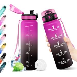 KollyKolla Borraccia 500ml, Riutilizzabile, Bottiglia con Filtro, Borraccia con Indicatore del Tempo Motivazionale senza BPA, A Prova di Perdite, ideale per Bambini, Scuola, Ufficio