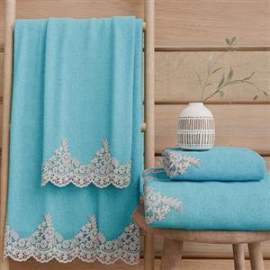 PETTI Artigiani Italiani - Asciugamani Bagno in 100% Spugna di Cotone, Set Asciugamani 1+1, 2 Pezzi 1 Asciugamano Viso e 1 Asciugamano Mani, Turchese