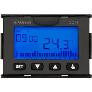4GREEN CC 14A - Cronotermostato da Incasso 503 (3 Moduli), Programmazione Settimanale, Termostato Digitale con Alimentazione 230V, Frontalini Bianco e Grigio Antracite