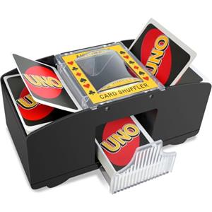 Vonsera Mescolatore di Carte Elettrico, Distributore Carte da Gioco Automatico per 1-2 Mazzi, Card Shuffler per UNO, Poker, Blackjack - Nero