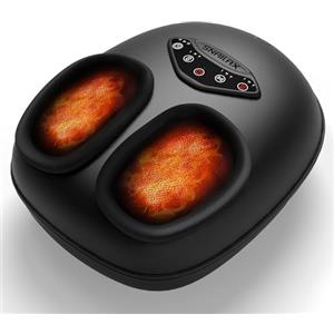 Snailax Massaggiatore per piedi con calore, massaggiatore elettrico Shiatsu con compressione per impastare, massaggiatore per piedi con spegnimento automatico, scaldapiedi, regalo per donne/uomini