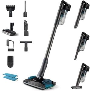 Philips Aspirapolvere Cordless Serie 8000 Pet, Aspirazione Superiore, 80 Minuti di Autonomia, Riconoscimento del Pavimento, Smart Display, Spazzola a LED, Filtrazione antiallergica (XC8055/01)