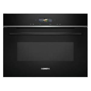 Siemens CE732GXB1 iQ700 forno a microonde da incasso, 60 x 45 cm, nero, cookControl10, programmi automatici, humidClean Plus, pulizia degli interni, tecnologia inverter Microonde, porta a microonde