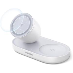 UGREEN Zapix Qi2 25W Caricatore Wireless 2 in 1 MagSafe (Bianco)
